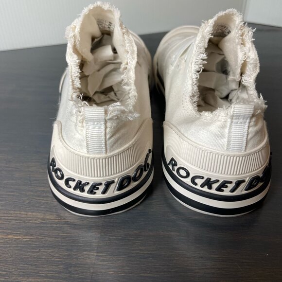 Rocket Dog Off White Canvas Slip On Sneakers Size 8 Woman's - Picture 2 of 7